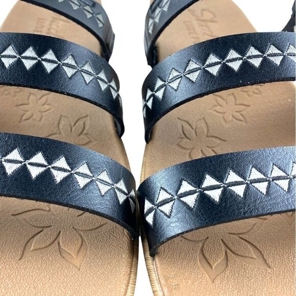Skechers women's Black Becka Counting Summers Wedge Sandal US 9 - Picture 7 of 8